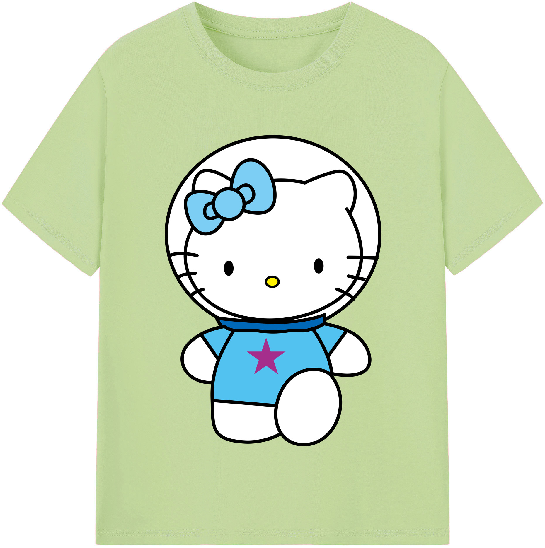 （画像用） Hello Kitty ハローキティ 綿100％半袖Tシャツ（フロントプリント）
